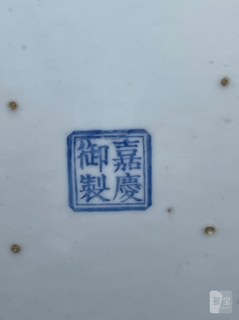 民国 墨彩山水纹花盆一对 - 图11